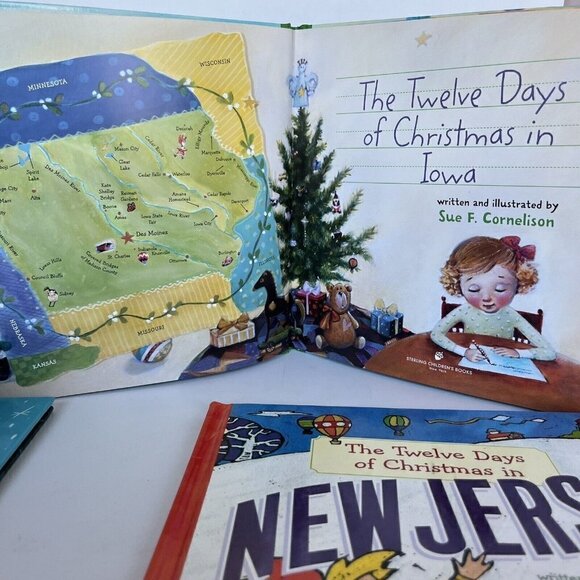 The 12 Days of Christmas-New Jersey Indiana & Iowa (So3) Great Classroom Gift! - Picture 4 of 10